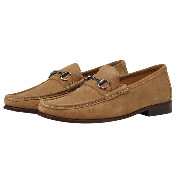 Martin Dingman Mens Addison Loafers US 8 EU 41 Tan Suede Water Repellent NIB - Picture 1 of 13